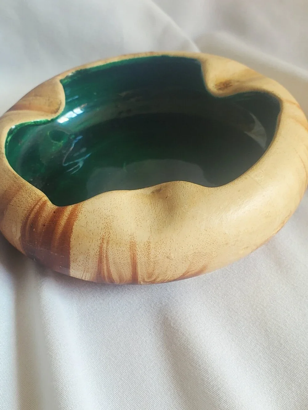 Nemadji Vtg Rocky Mountain #213 Handmade MCM Retro Pottery Ashtray Trinket Bowl
